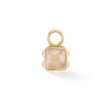Pietra Di Nascita Giugno Charm Giada Crema Oro
