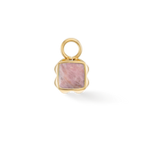 Pietra Di Nascita Luglio Charm Rodocrosite Oro
