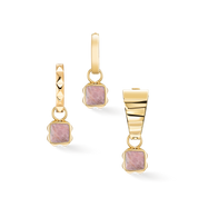 Pietra Di Nascita Luglio Charm Rodocrosite Oro
