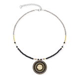 Collana Amulet Modern Future oro-nero