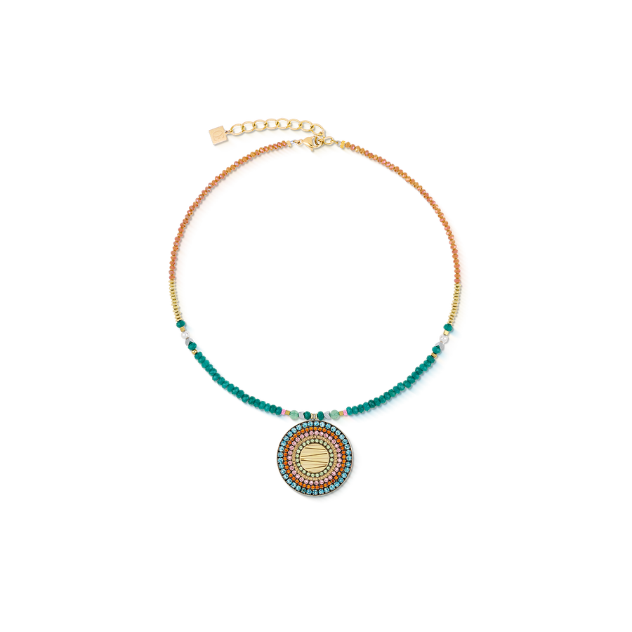 Collana Amuleto Modern Future oro multicolore Boho