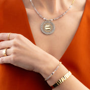 Bracciale amuleto Modern Future oro-beige