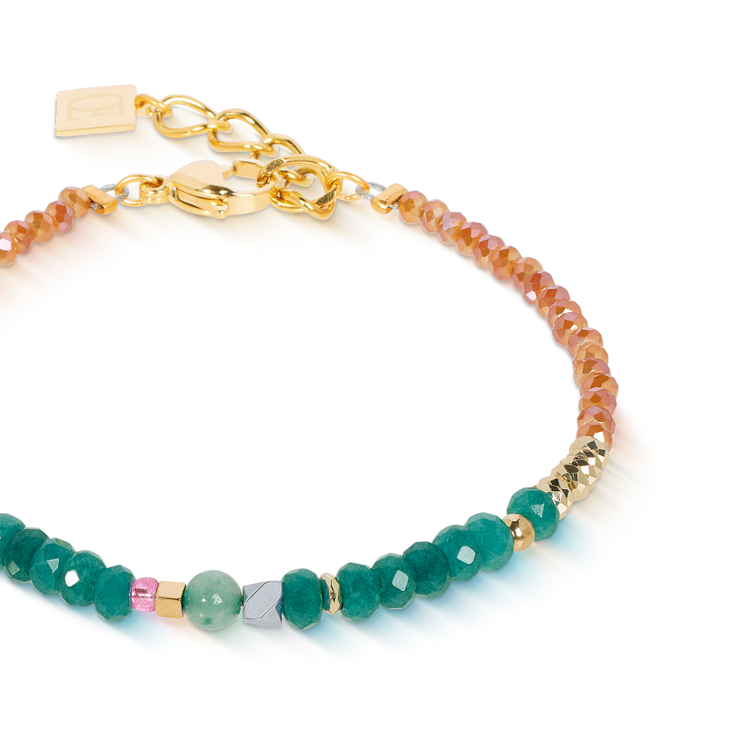 Bracciale Amuleto Modern Future oro multicolore Boho