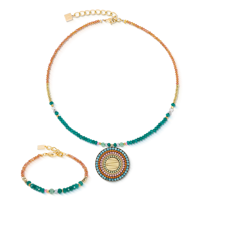 Bracciale Amuleto Modern Future oro multicolore Boho