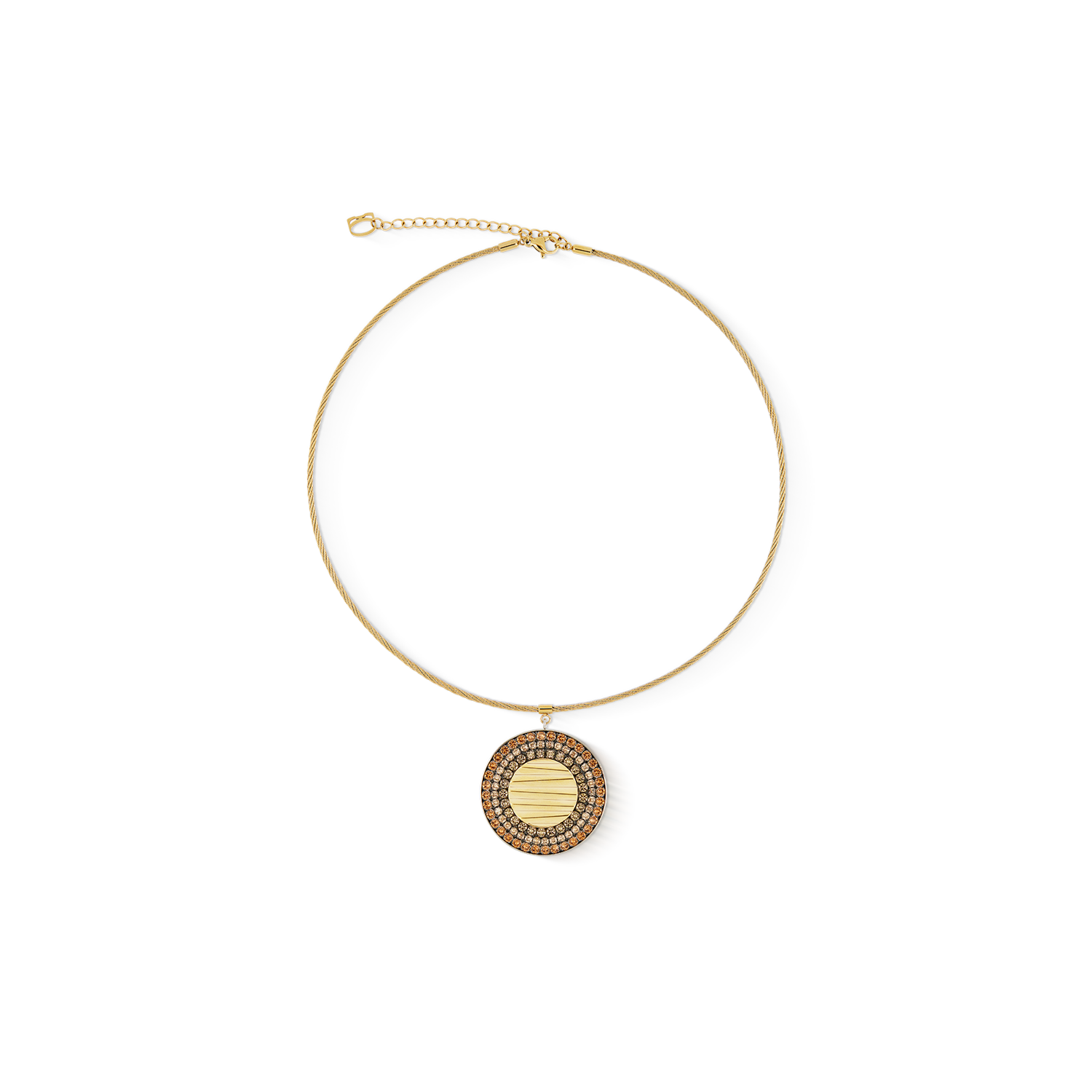 Collana Amuleto Glam Waves oro-beige