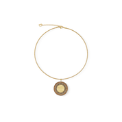 Collana Amuleto Glam Waves oro-beige