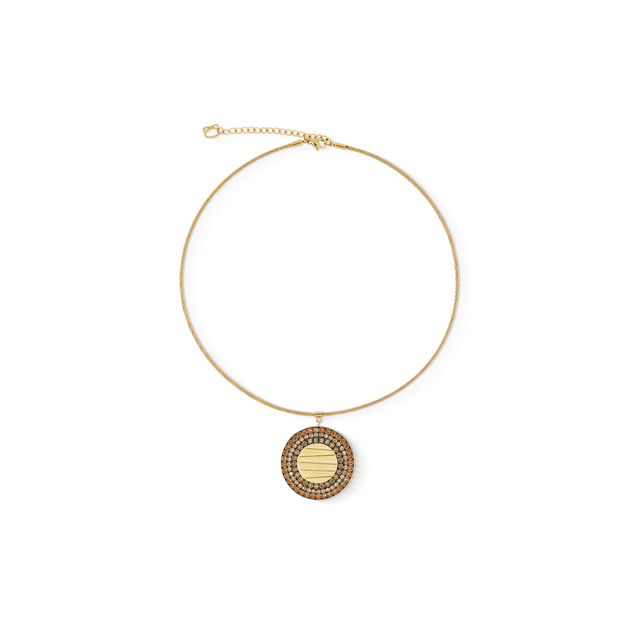 Collana Amuleto Glam Waves oro-beige
