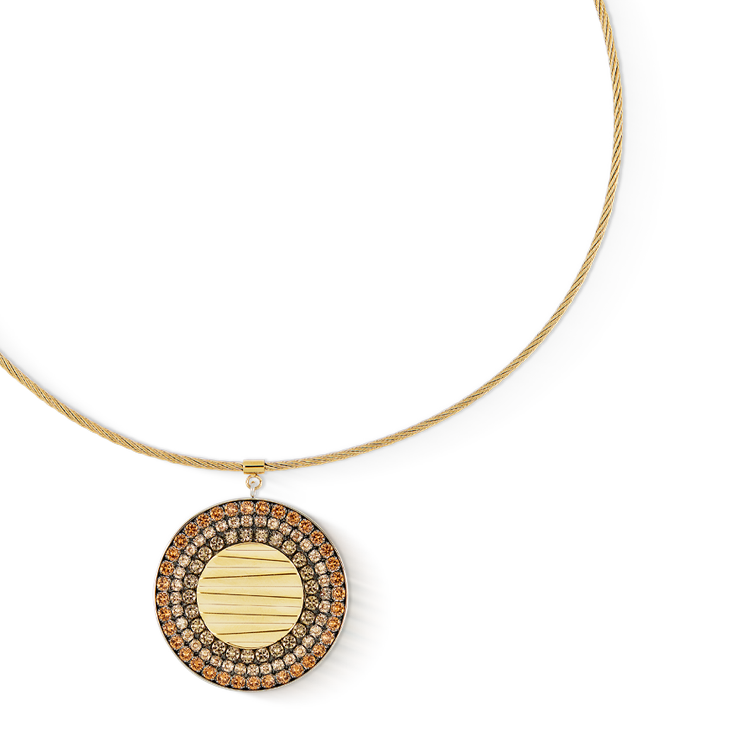 Collana Amuleto Glam Waves oro-beige