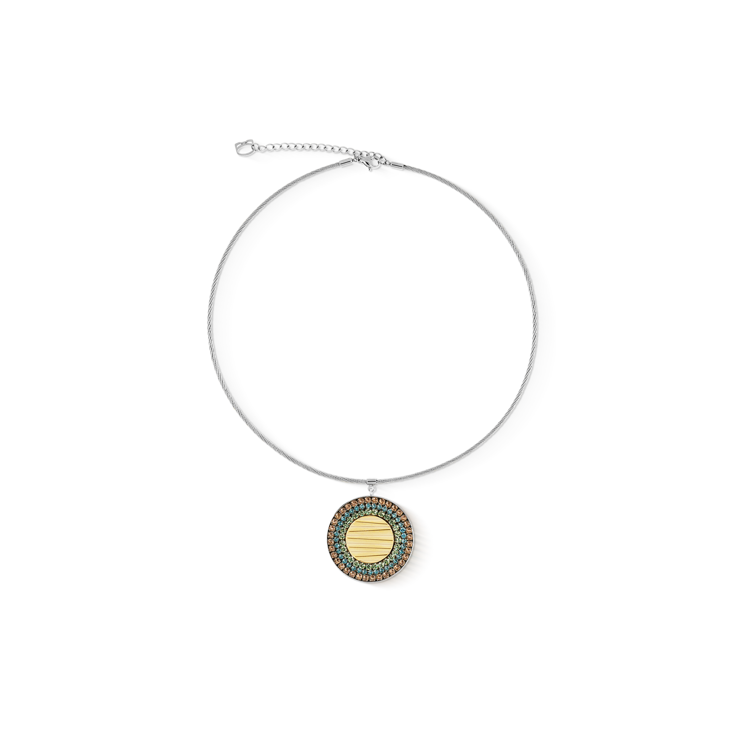 Collana Amulet Glam Waves argento multicolore pastello