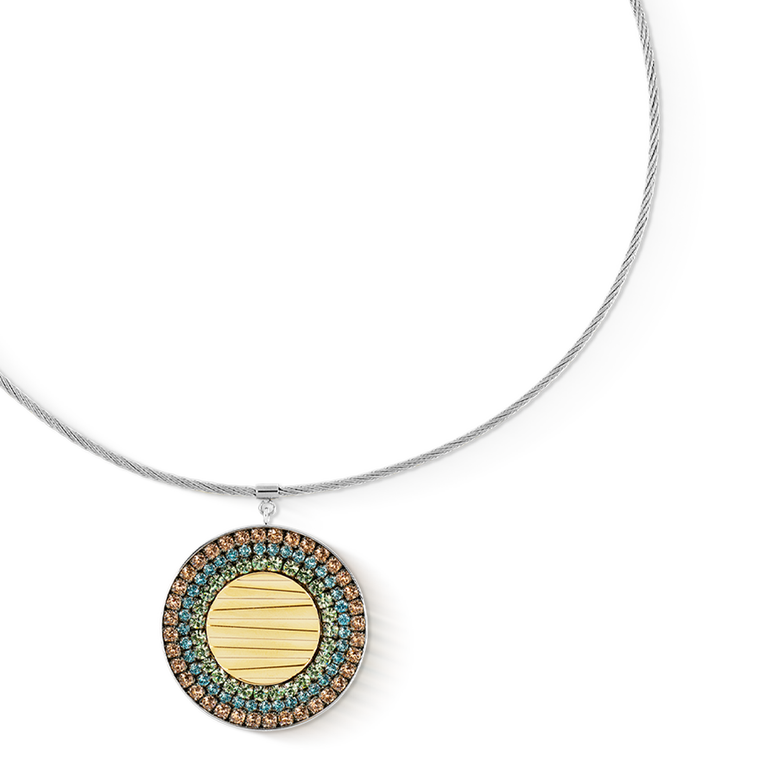 Collana Amulet Glam Waves argento multicolore pastello