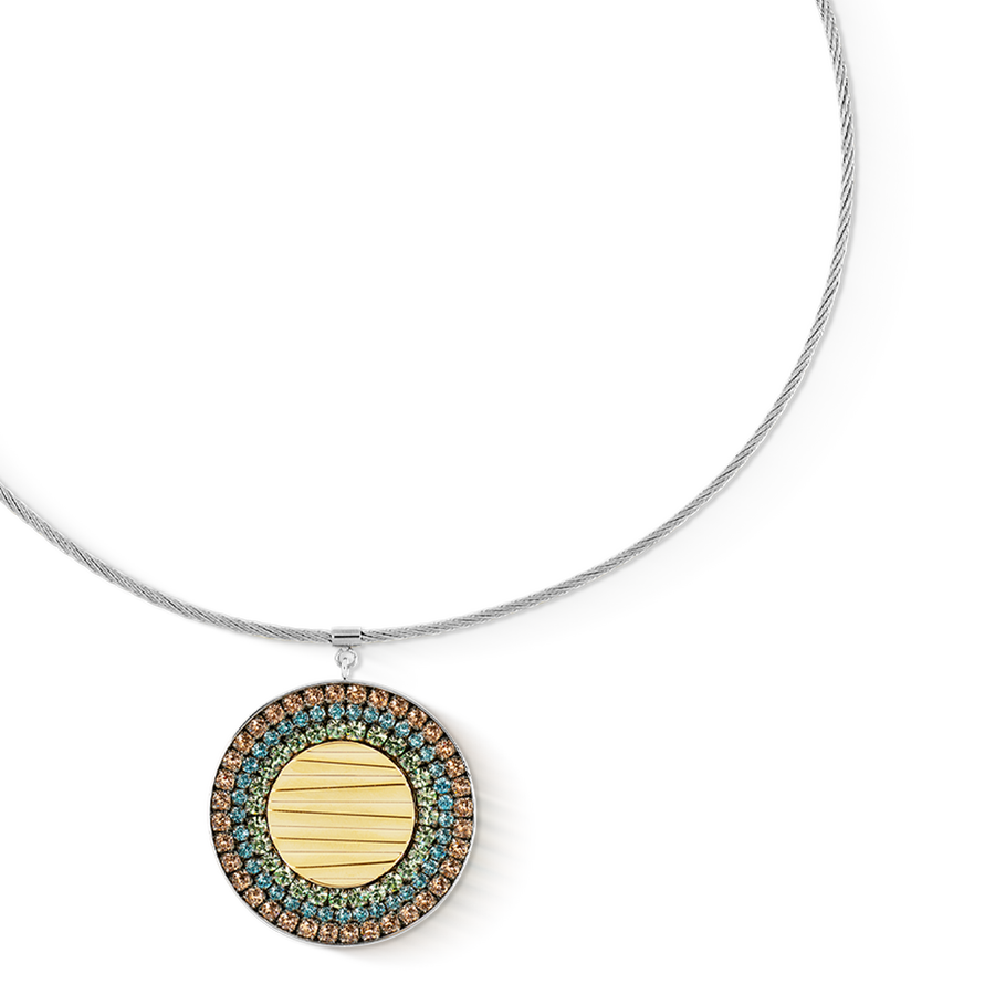 Collana Amulet Glam Waves argento multicolore pastello