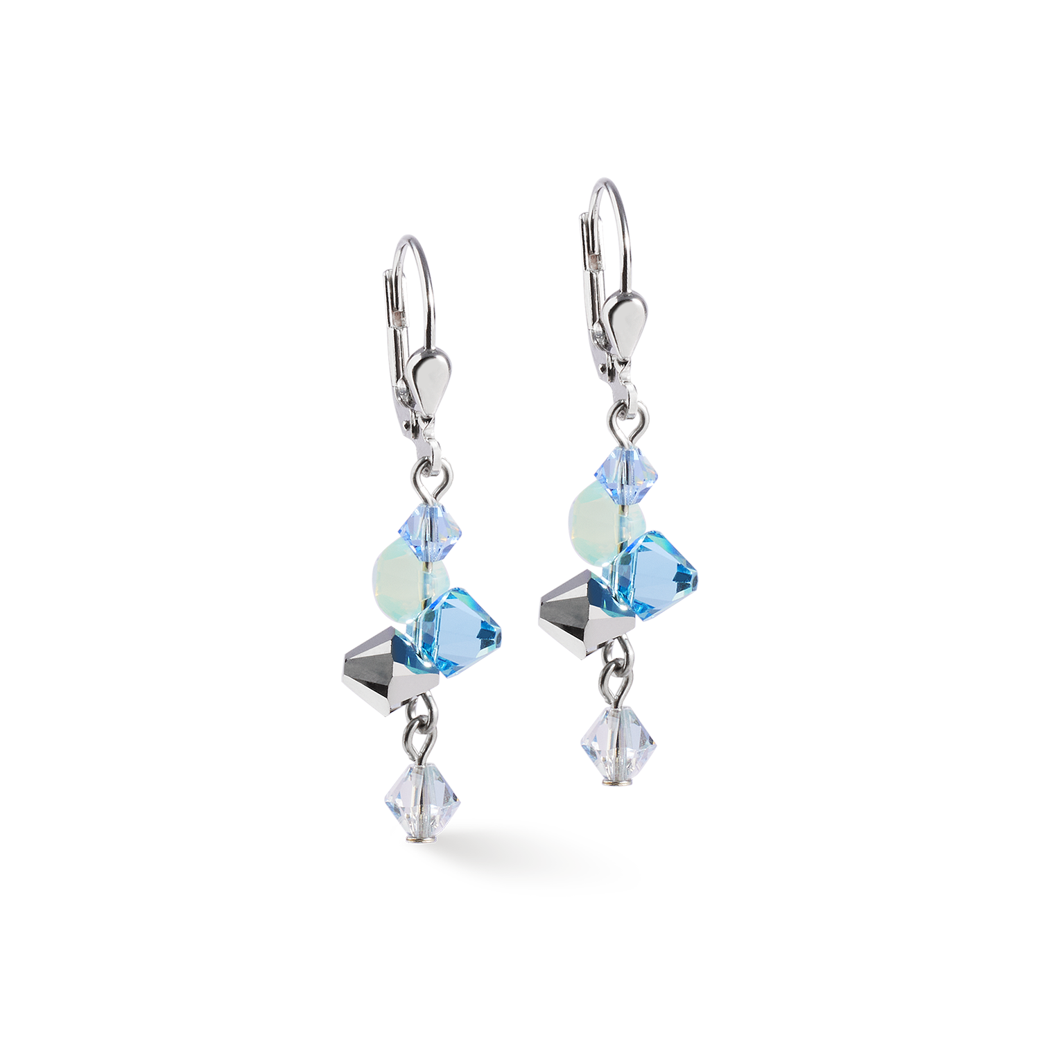 Orecchini Dancing Crystals argento-blu