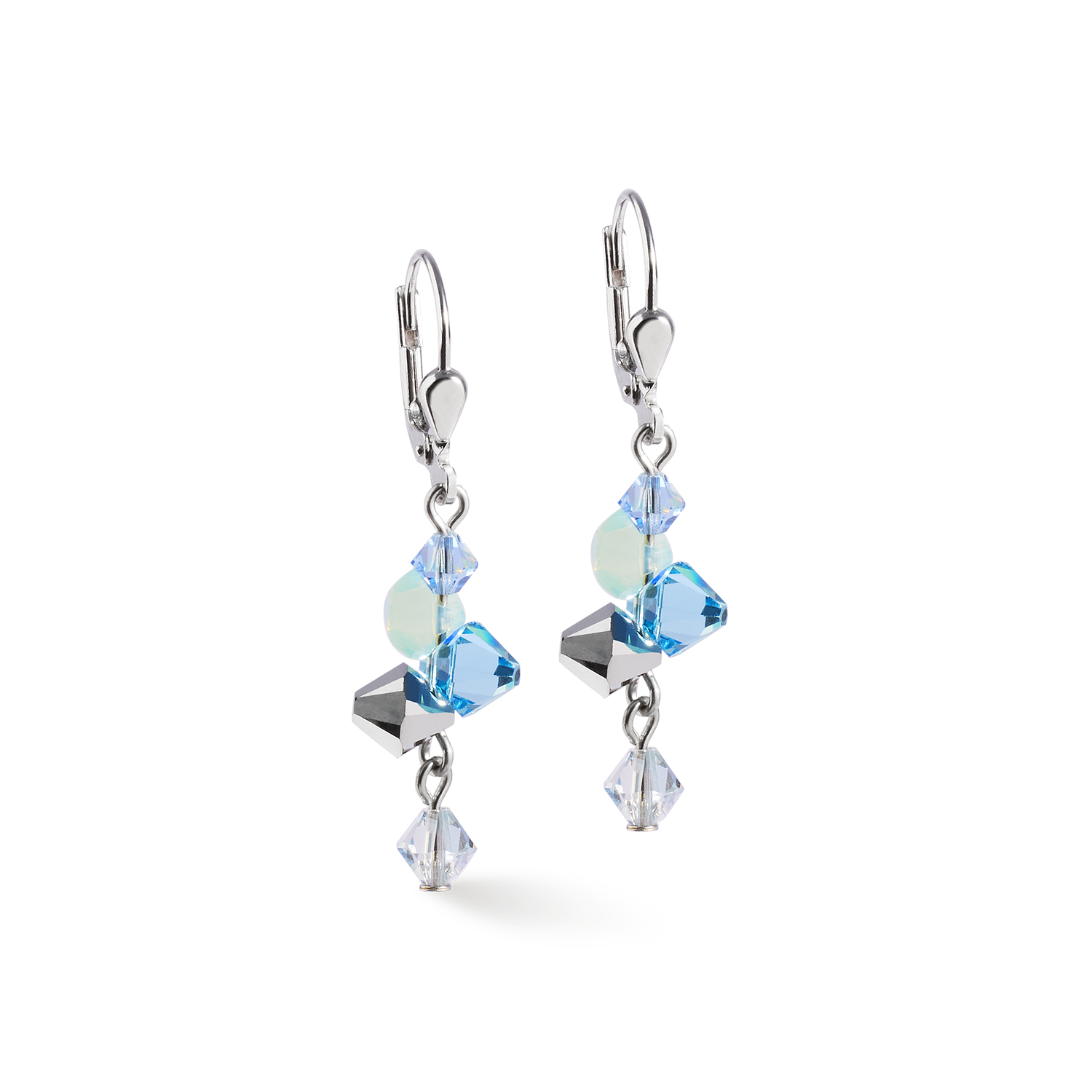 Orecchini Dancing Crystals argento-blu