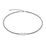 Collana Cube Trio Facets argento-grigio
