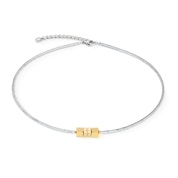 Collana Cube Trio Facets oro-argento