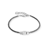 Bracciale Cube Trio Facets argento-grigio