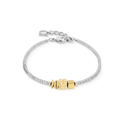 Bracciale Cube Trio Facets oro-argento