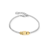 Bracciale Cube Trio Facets oro-argento