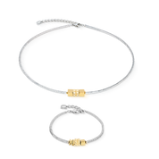 Bracciale Cube Trio Facets oro-argento
