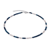 Collana Rhythm Jade Navy argento