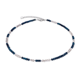 Collana Rhythm Jade Navy argento