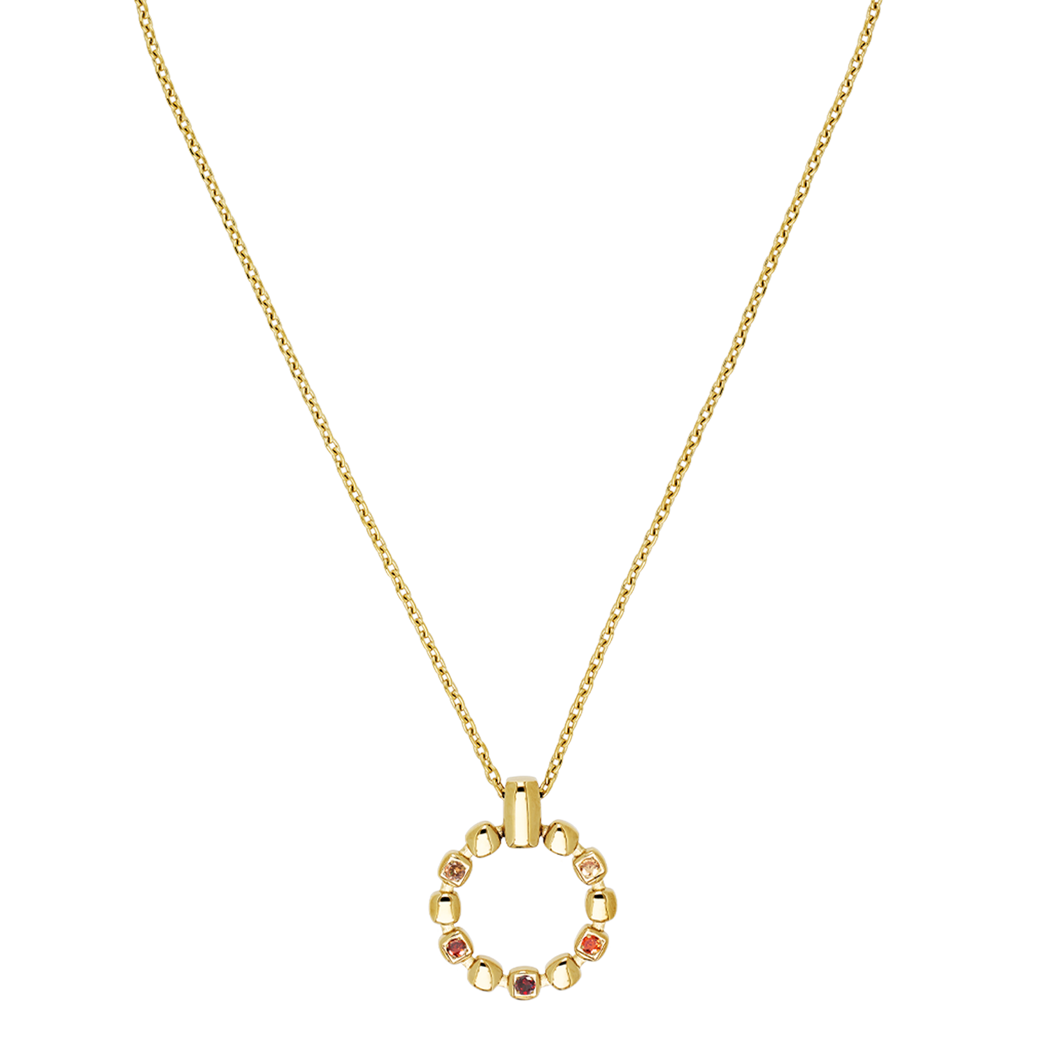 Collana Soft Cube Circle Glow Sunset oro