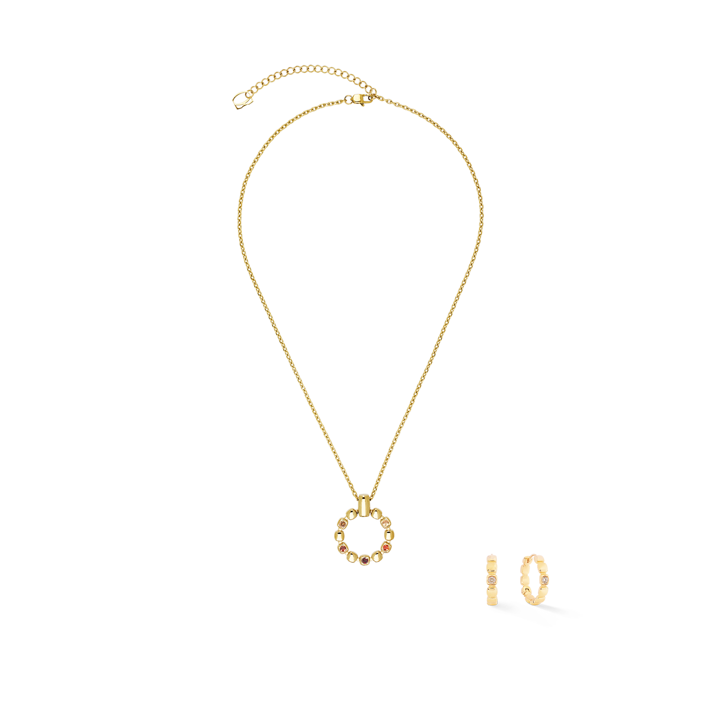 Collana Soft Cube Circle Glow Sunset oro