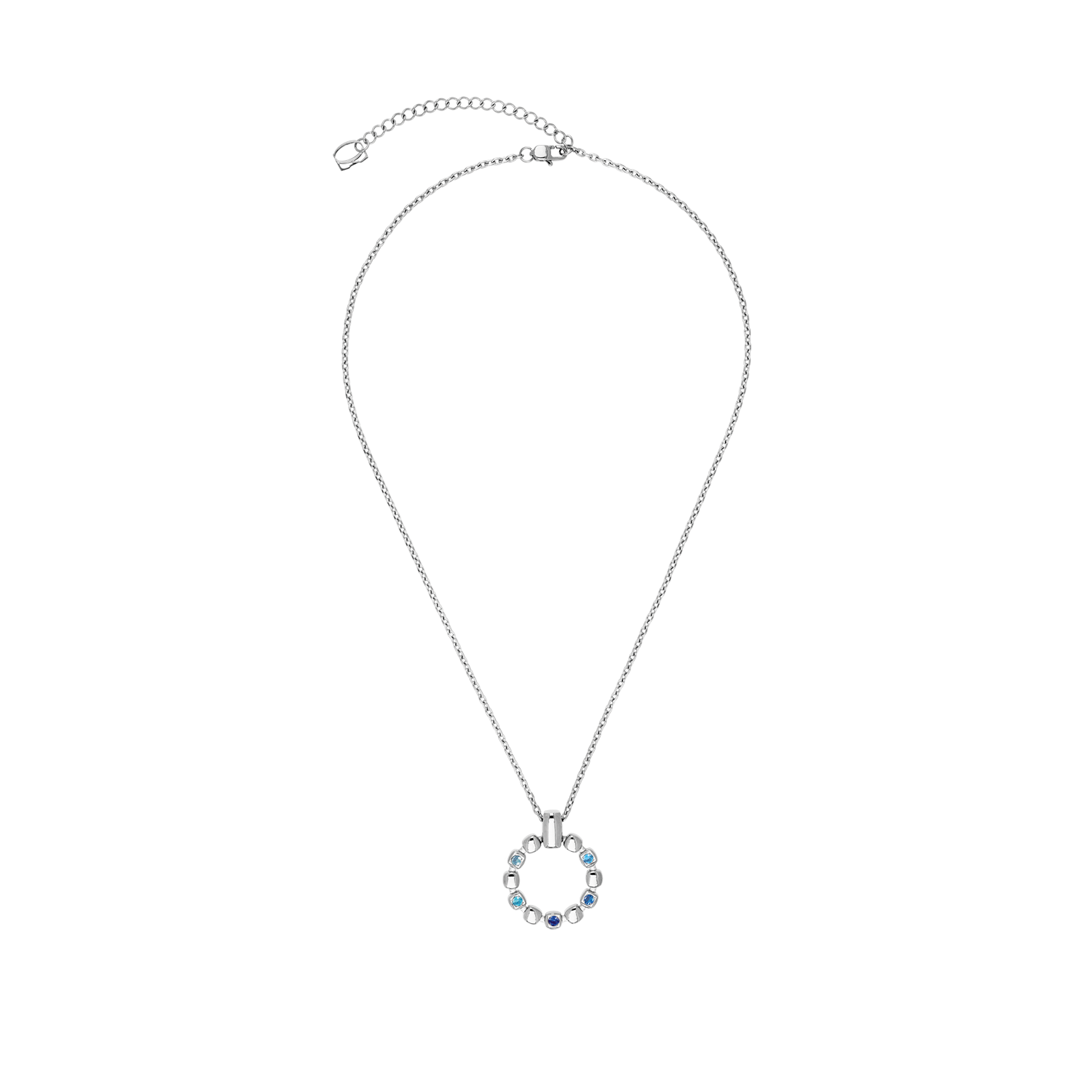 Collana Soft Cube Circle Glow Ocean argento