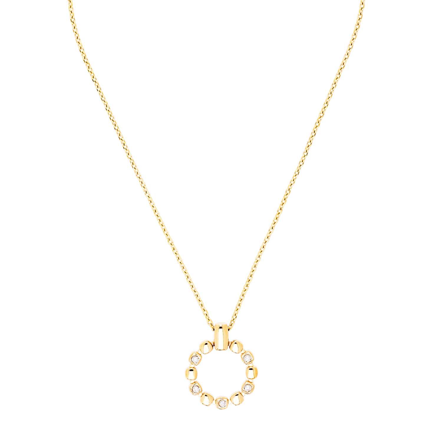 Collana Soft Cube Circle Glow oro