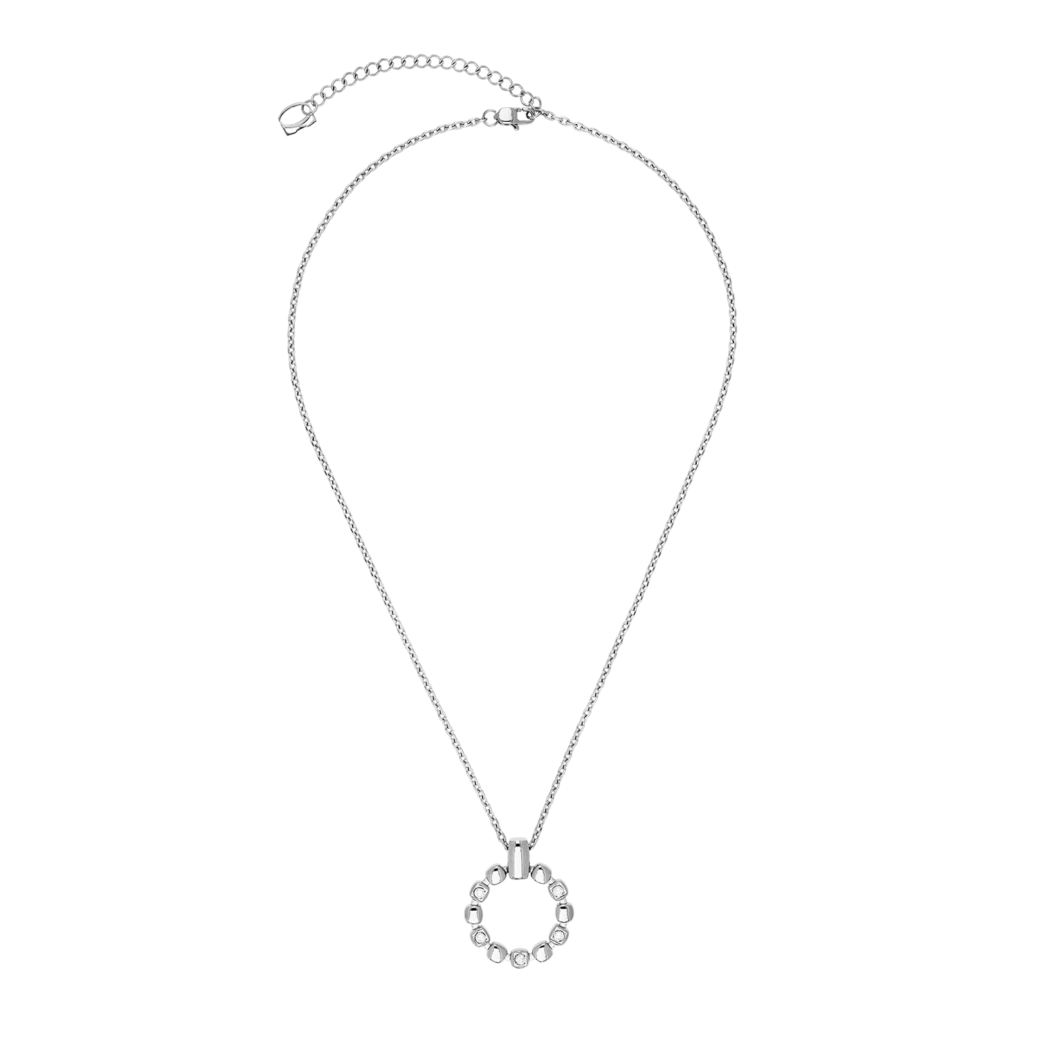 Collana Soft Cube Circle Glow argento