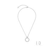 Collana Soft Cube Circle Glow argento