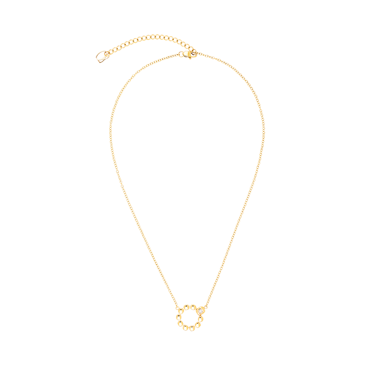 Collana Small Soft Cube Circle Glow oro