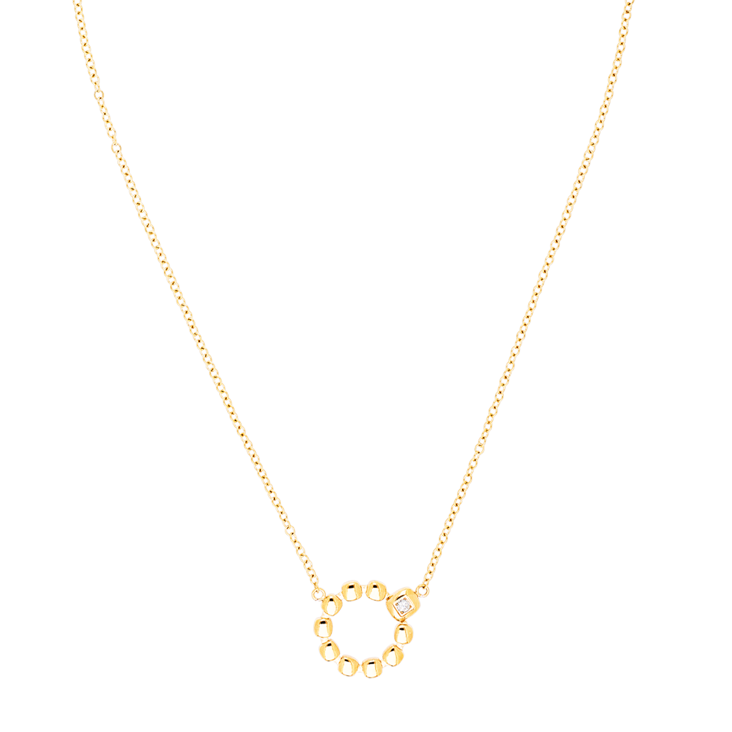 Collana Small Soft Cube Circle Glow oro