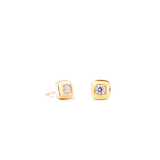 Orecchini a lobo Small Soft Cube Glow oro
