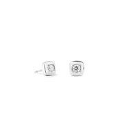 Orecchini a lobo Small Soft Cube Glow argento