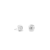 Orecchini a lobo Small Soft Cube Glow argento