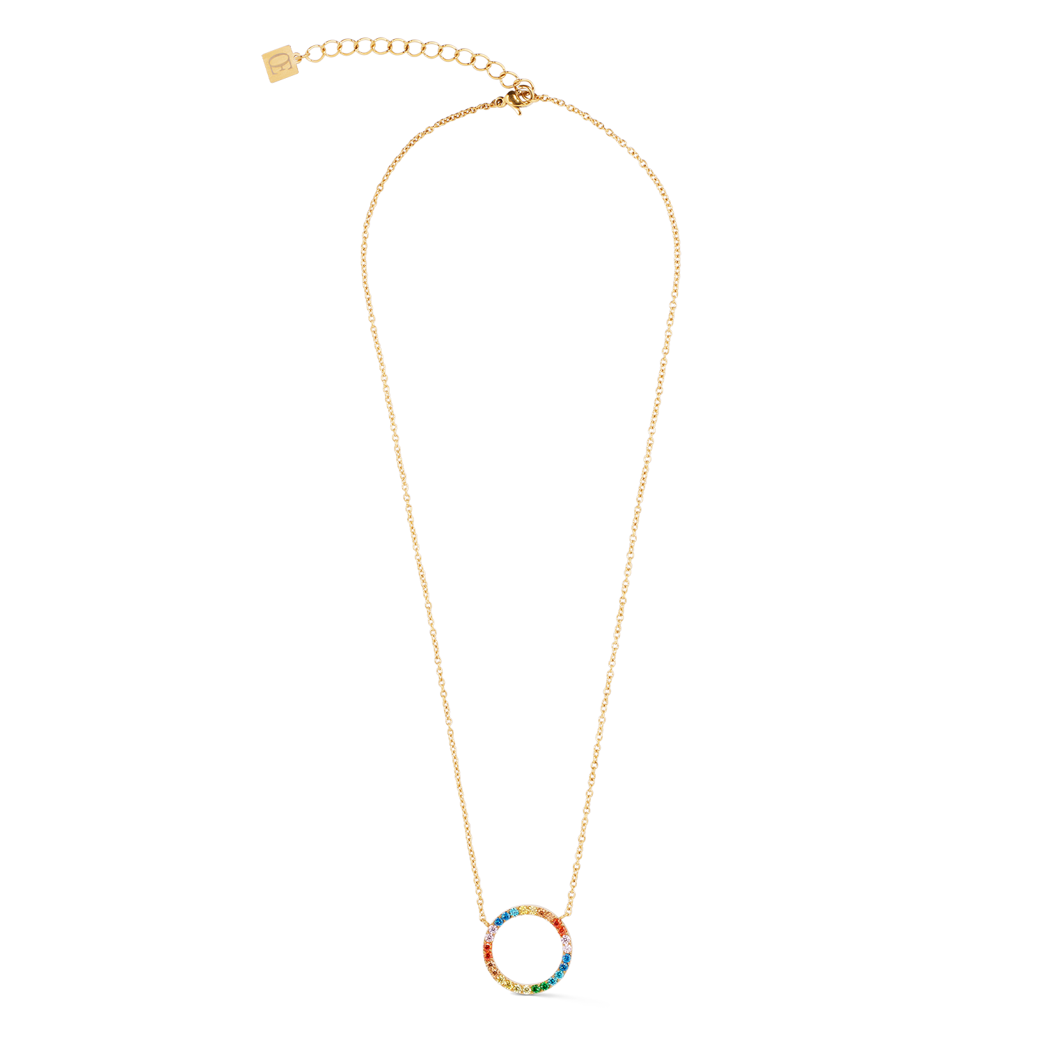 Collana Sparkling Circle oro-multicolore