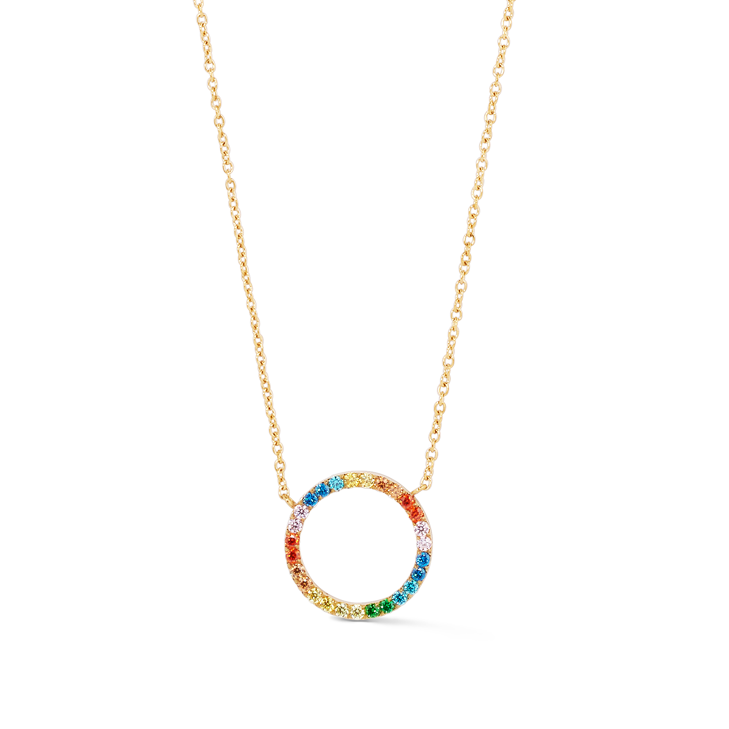 Collana Sparkling Circle oro-multicolore