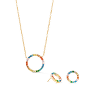 Collana Sparkling Circle oro-multicolore