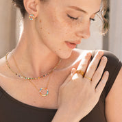 Collana Sparkling Circle oro-multicolore