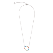 Collana Sparkling Circle argento-multicolore