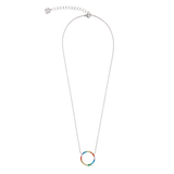 Collana Sparkling Circle argento-multicolore