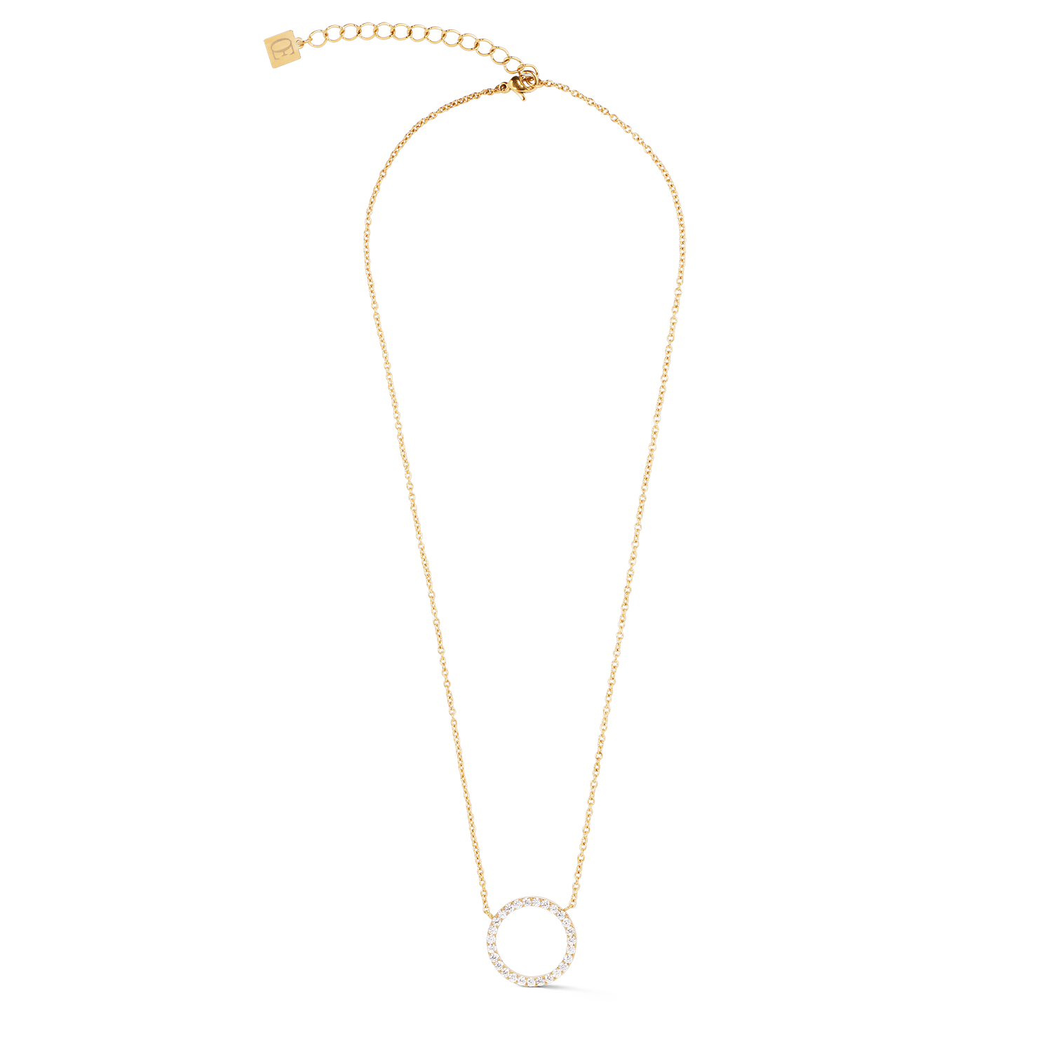 Collana Sparkling Circle oro-cristallo