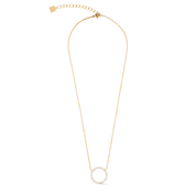 Collana Sparkling Circle oro-cristallo