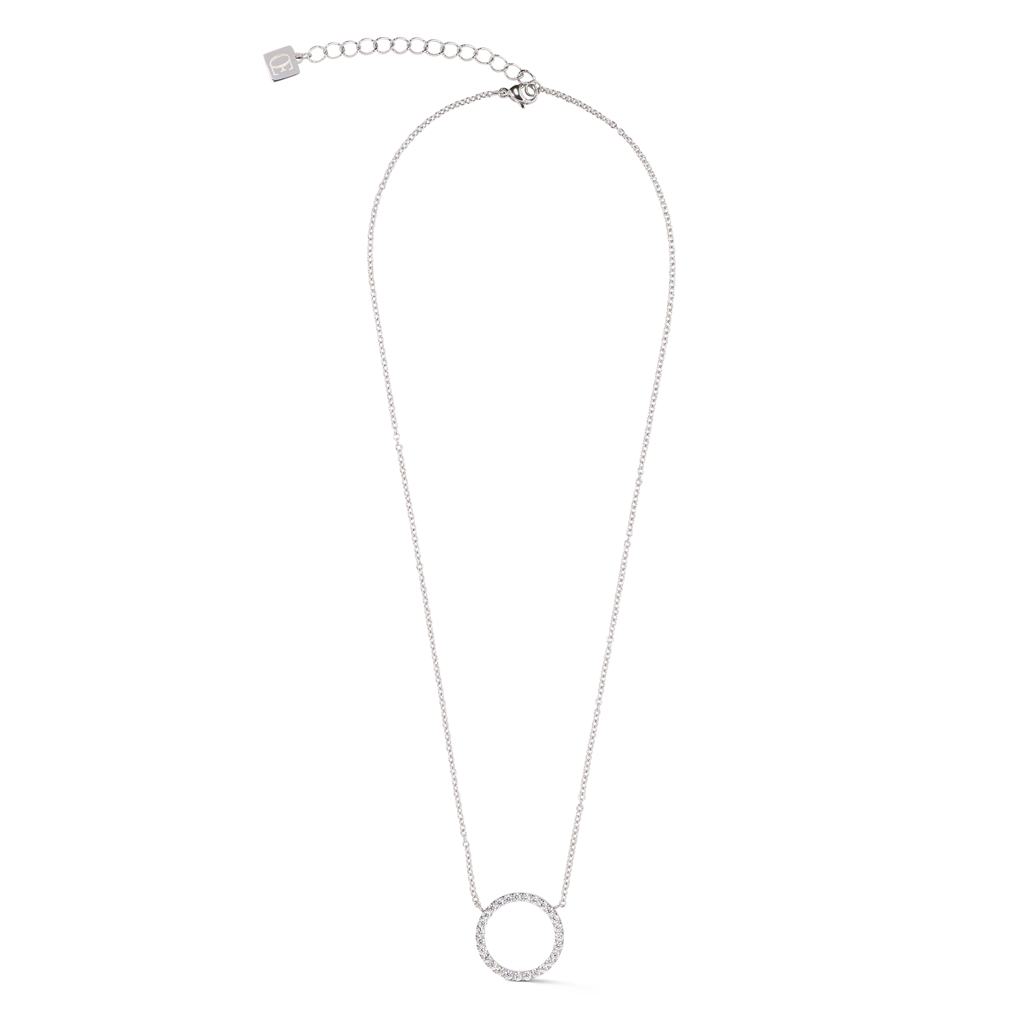 Collana Sparkling Circle argento-cristallo