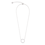 Collana Sparkling Circle argento-cristallo