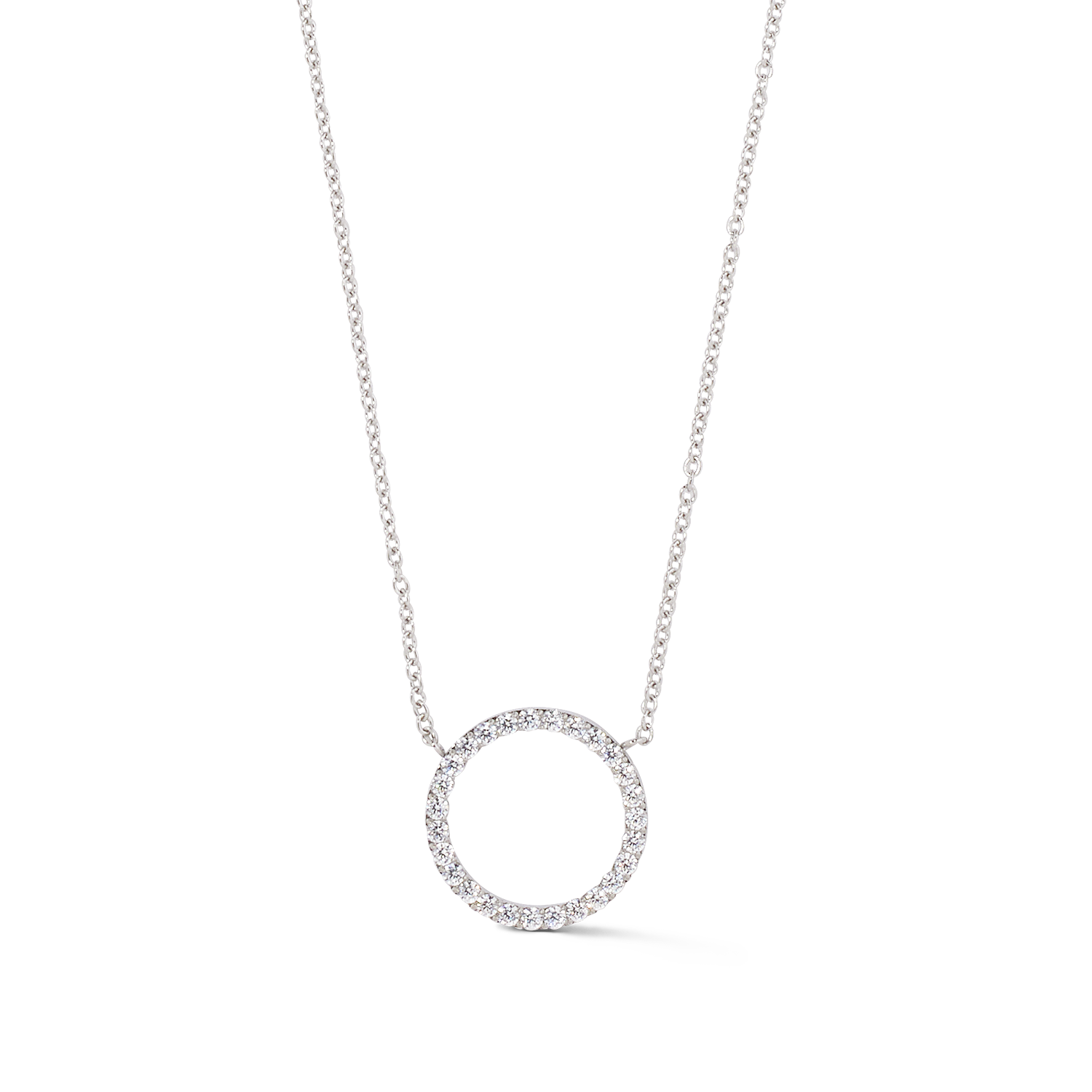 Collana Sparkling Circle argento-cristallo
