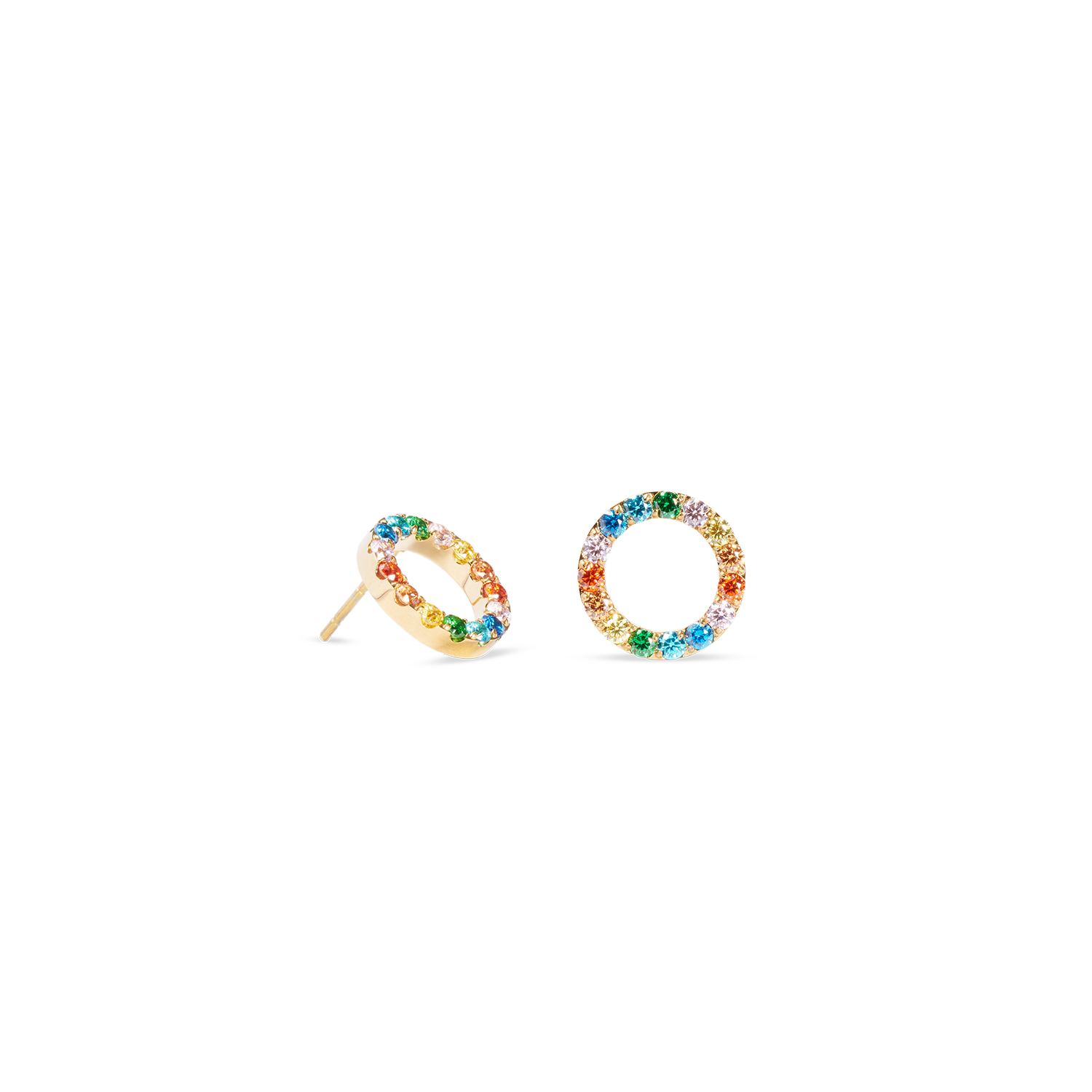 Orecchini Sparkling Circle oro-multicolore