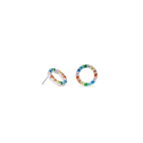 Orecchini Sparkling Circle argento-multicolore