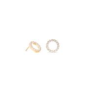 Orecchini Sparkling Circle oro-cristallo